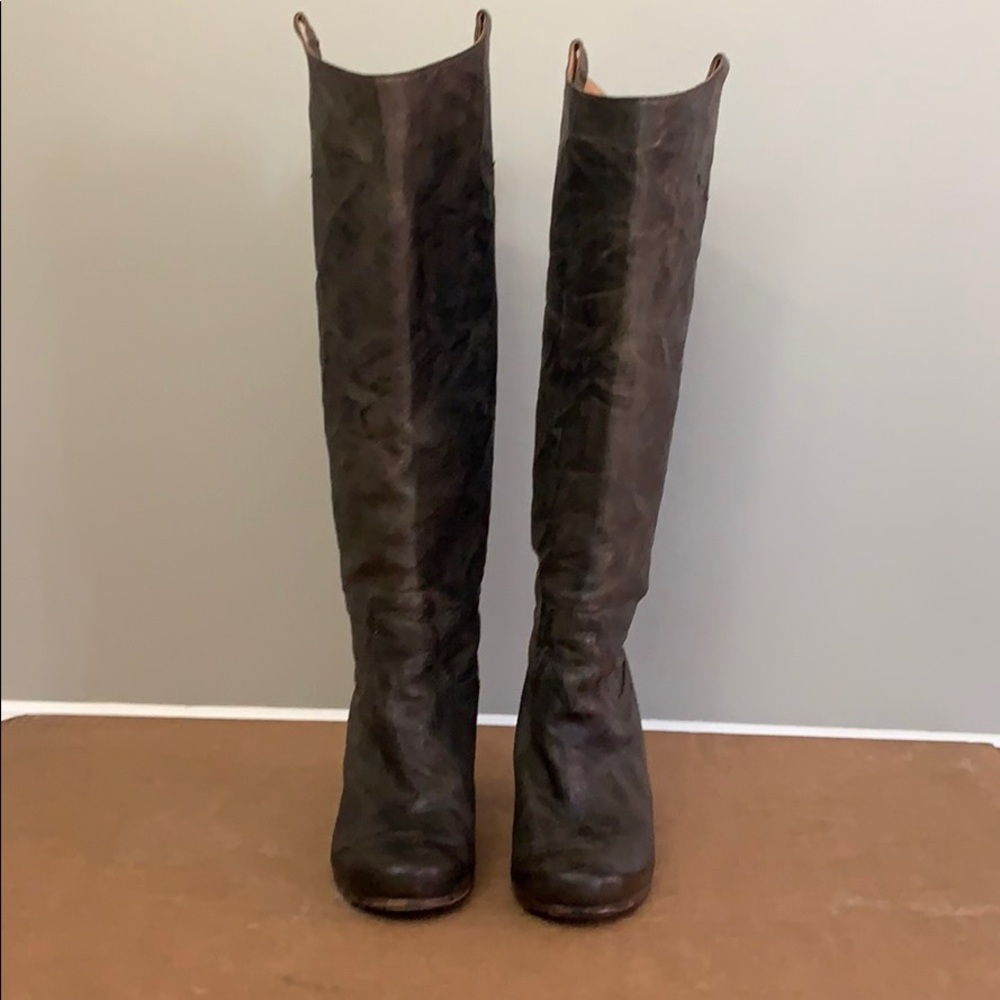 Frye Carson Tall Leather Pull Tab Boots